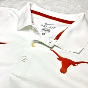 Nike Dri-Fit Texas Longhorns White Polo Shirt Men’s Small University of Texas